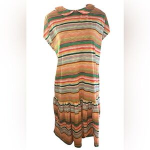 Anthropologie Drop Waist Dress - Mia Christopher watercolor striped large